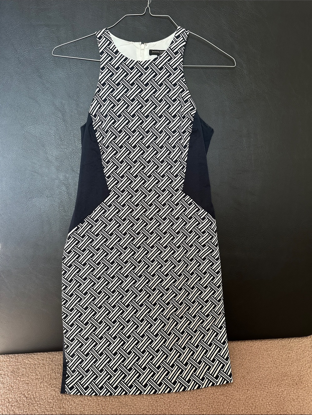 Navy and White Racerback Dress